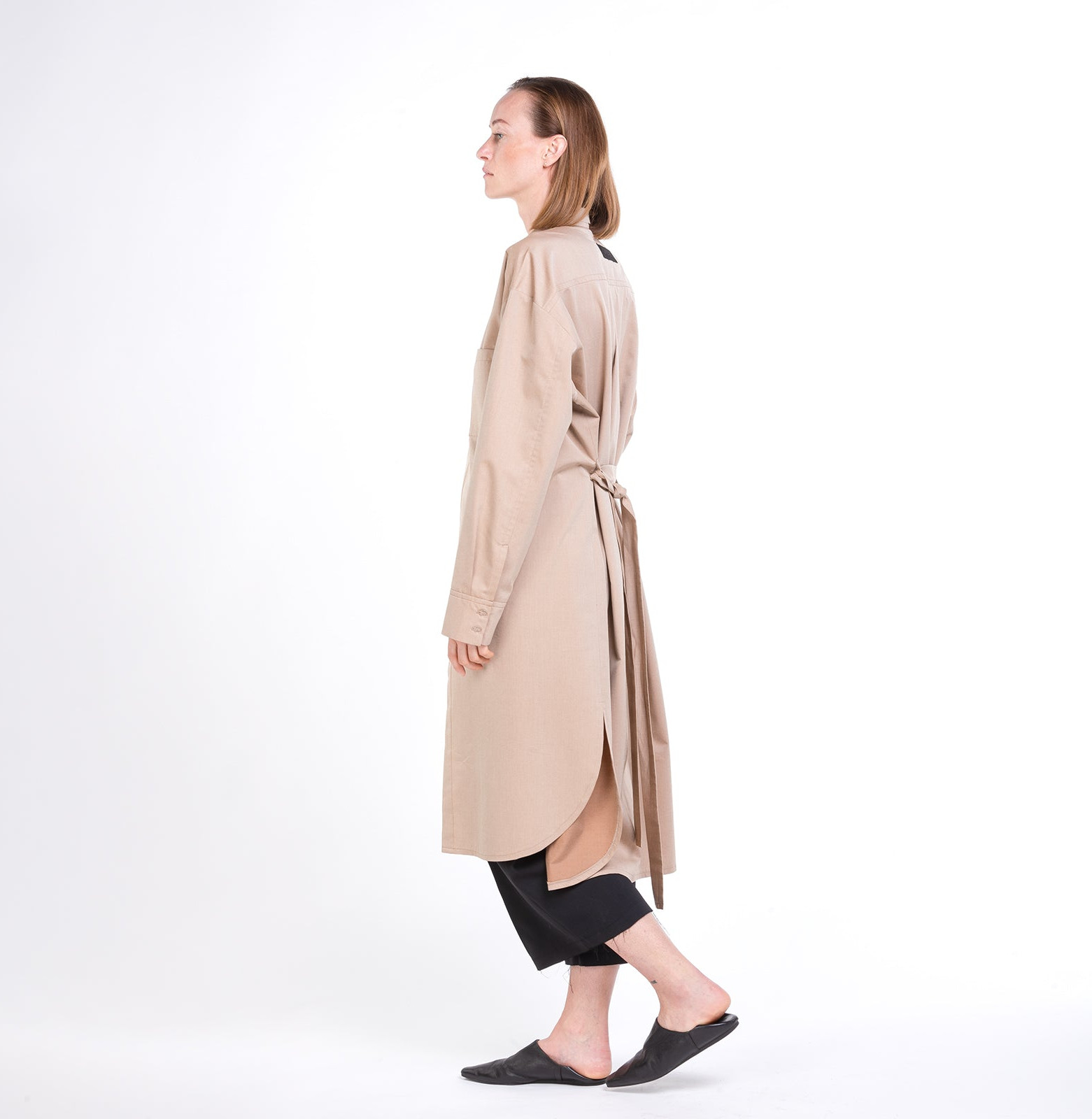 Wool Long Shirt Pink Sand