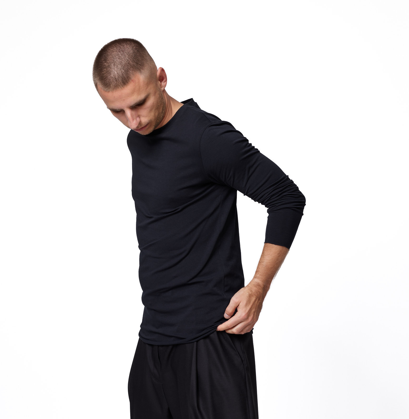 Lazy His Basic Tee Black