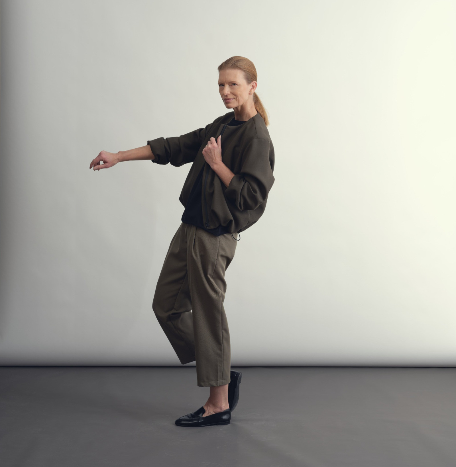 Wool classic pants khaki