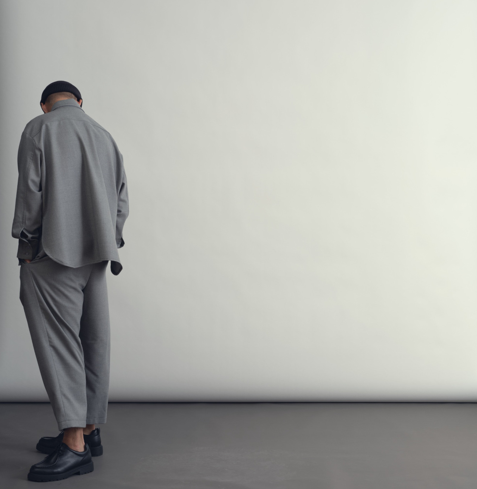 wool classic pants smoke grey