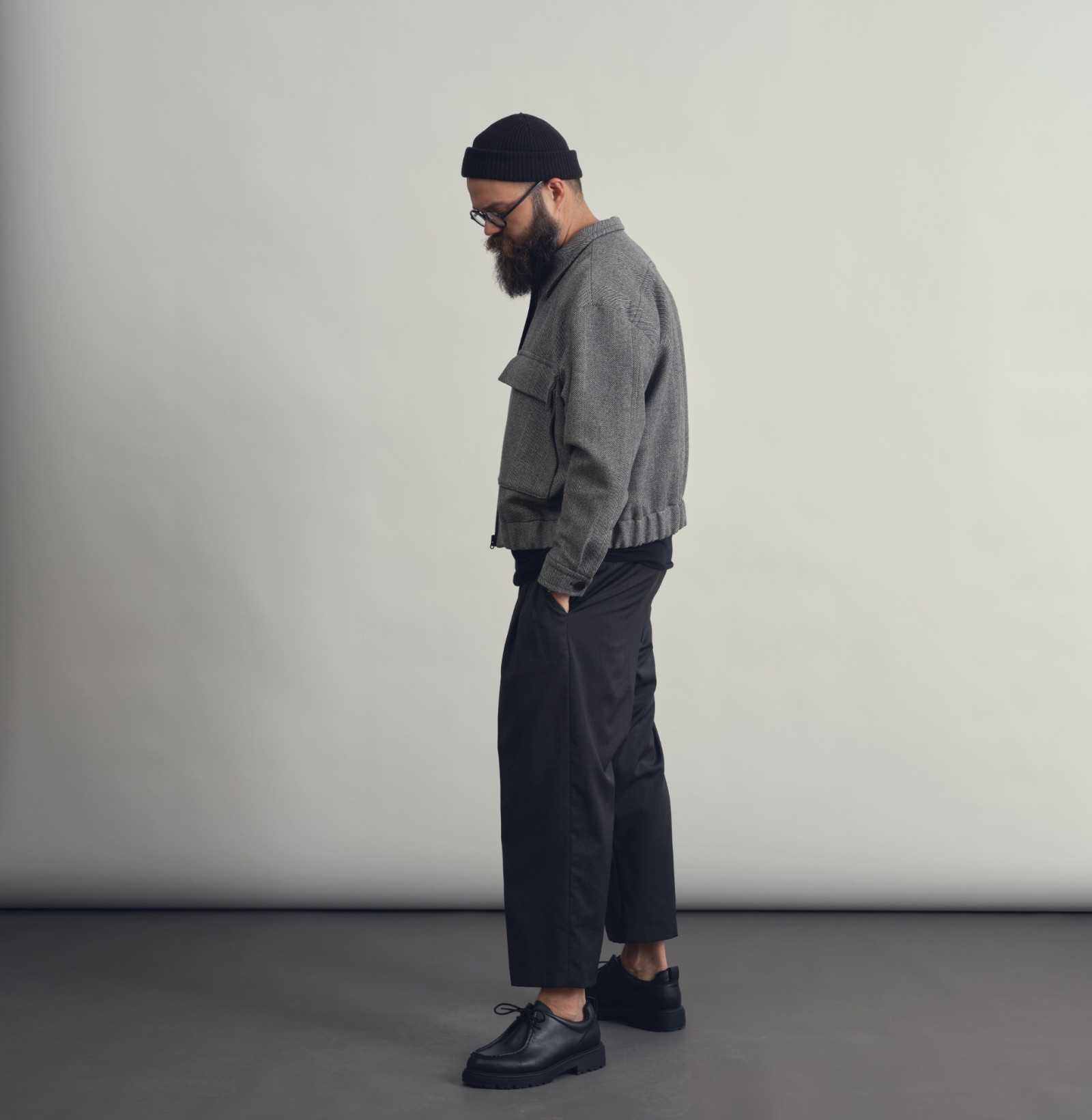 wool classic pants anthracite