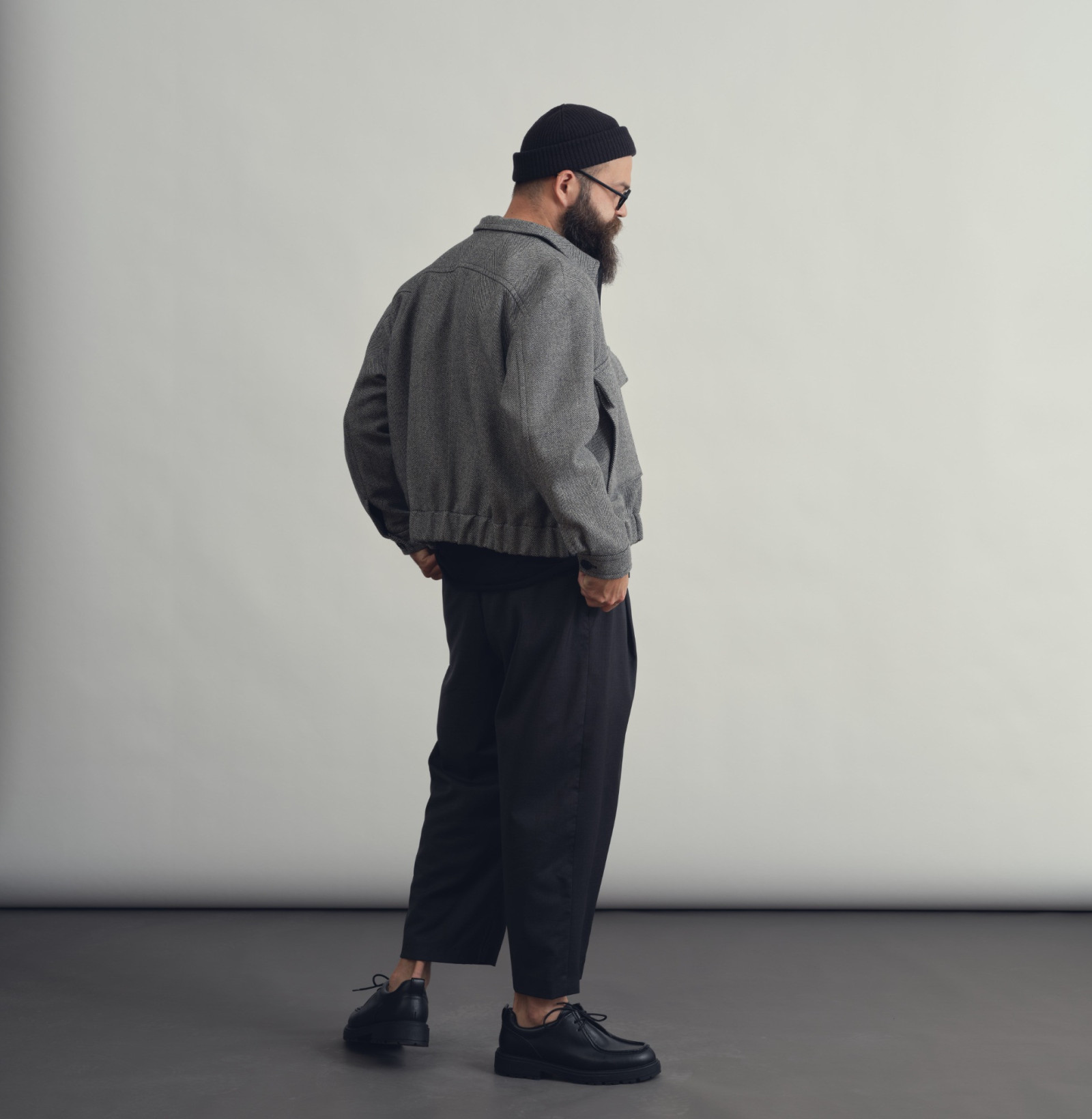 wool classic pants anthracite