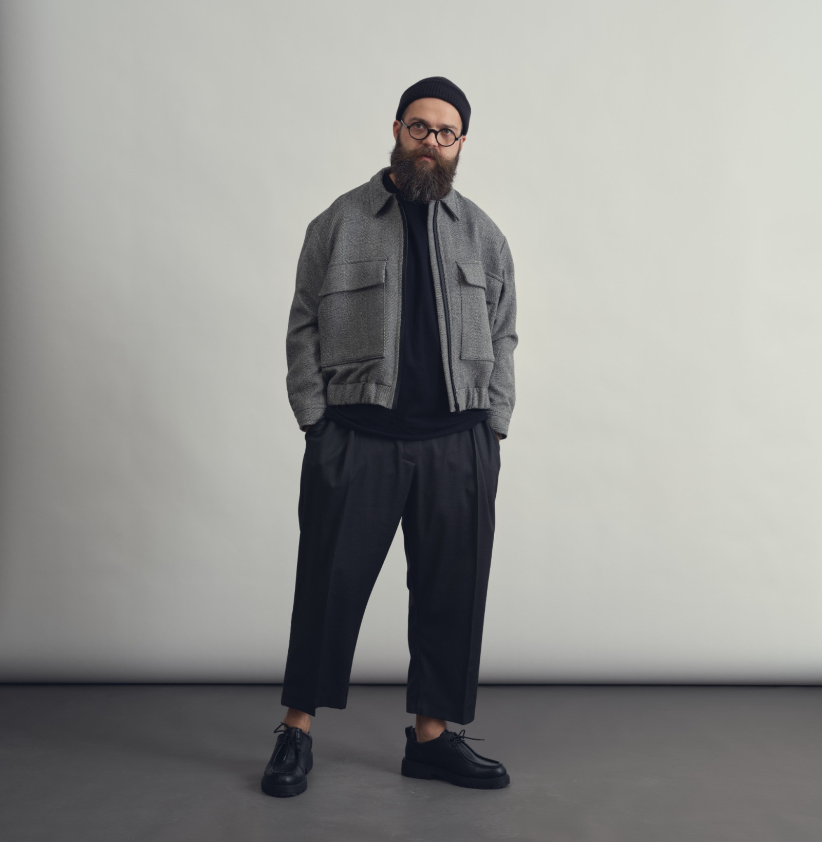wool classic pants anthracite
