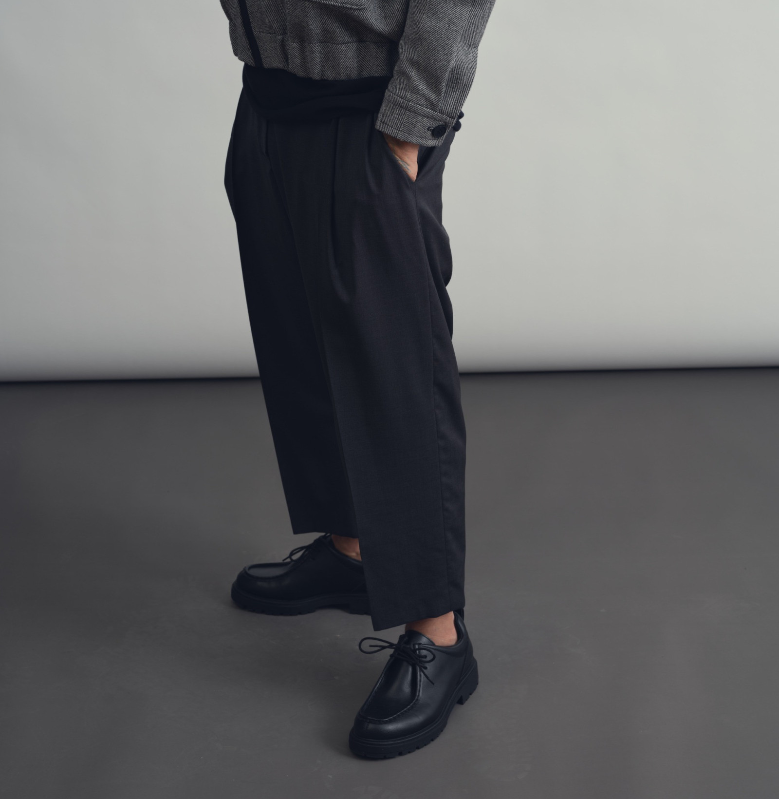 wool classic pants anthracite