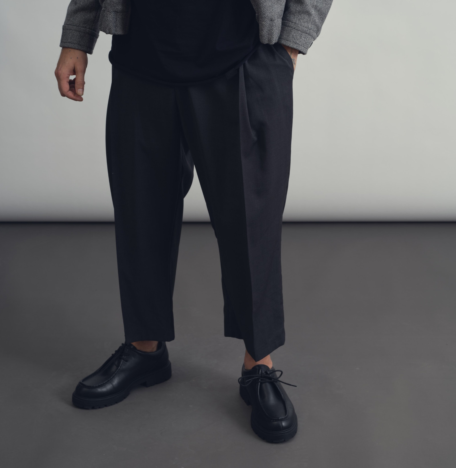 wool classic pants anthracite