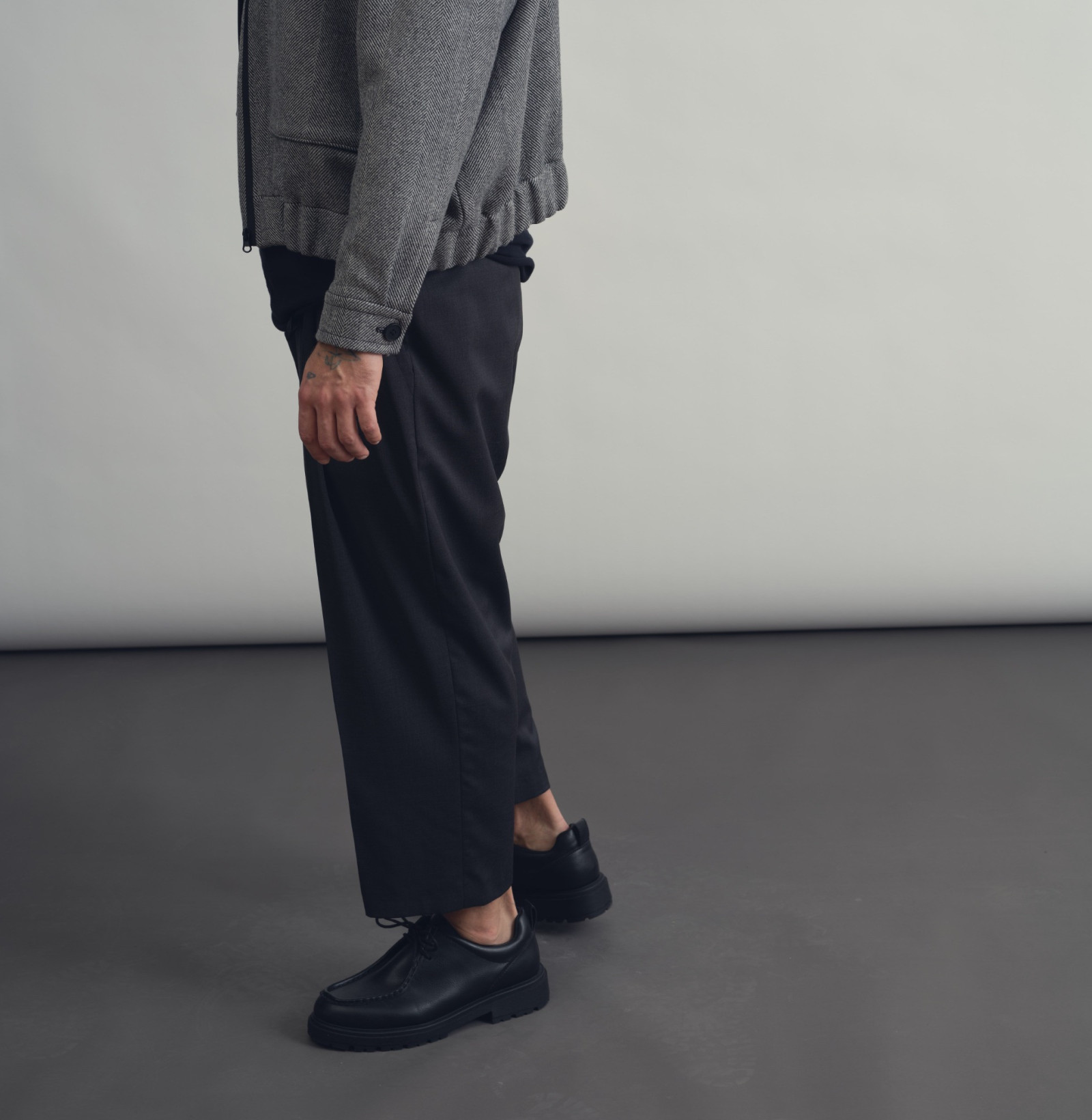 wool classic pants anthracite